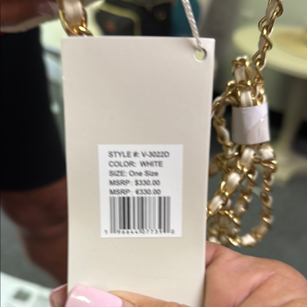 Valentino Orlandi Cream and Gold Mini Bag with Quilted Design
$99.00 TODAY ONLY - Picture 7 of 14